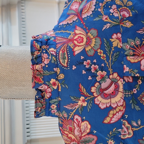 J.Crew Liberty Flora Ruffled Top - Picture 7 of 10